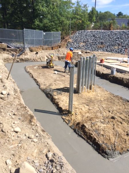 Concrete pour for mud mat Concrete pour for mud mat