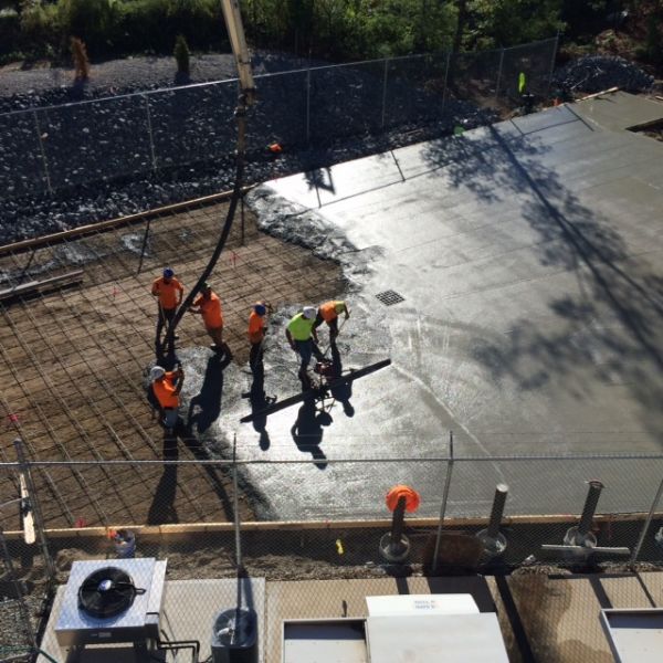 Concrete pour for parking lot Concrete pour for parking lot